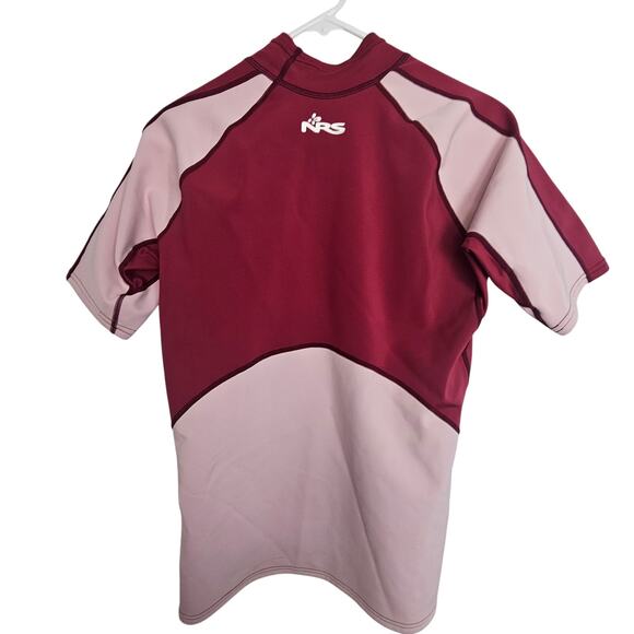 NRS Hydroskins Red Pink Short Sleeve Top Mock Neck Men XL - Picture 8 of 12